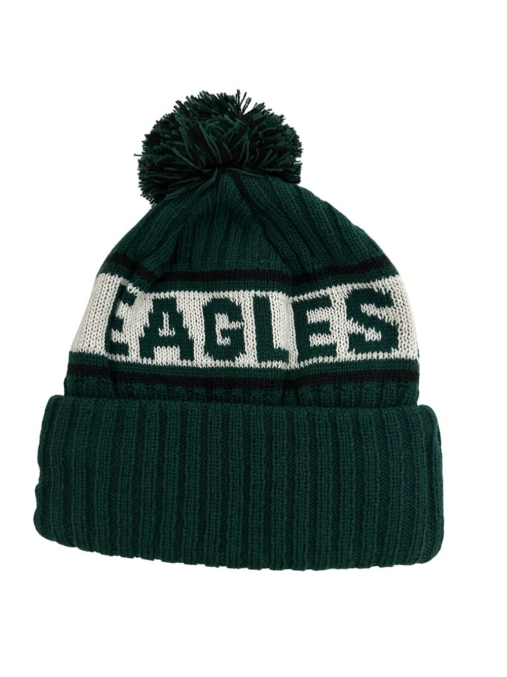 Philadelphia Eagles NFL Knit Beanie Hat Removeable Pom Football Athleisure - Picture 2 of 7